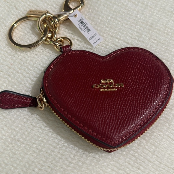 NWT coach Heart Bag Charm - Picture 3 of 6